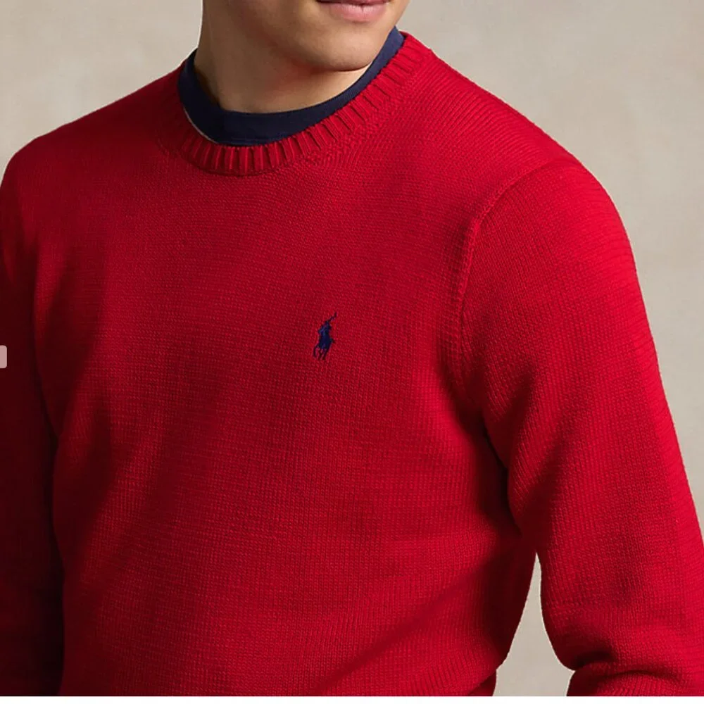 POLO by Ralph Lauren Cotton Men’s Red Crew Sz XL